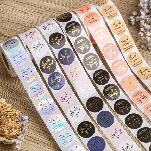 Roll of 500 PCS Thank You Sticker Labels - Buy Now - Picture 5 of 10